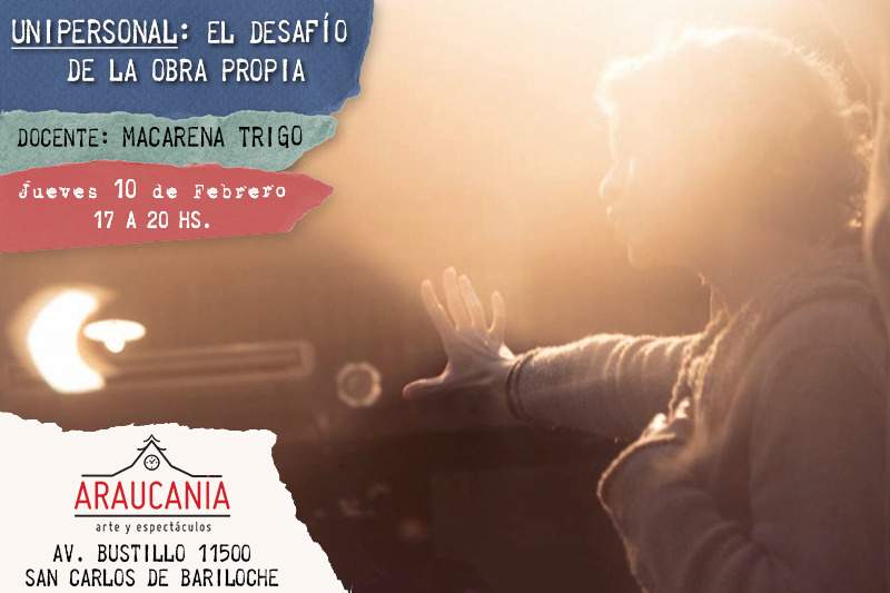 10 de FEBRERO, de 17 a 20h. ESTACIÓN ARAUCANÍA. SAN CARLOS DE BARILOCHE